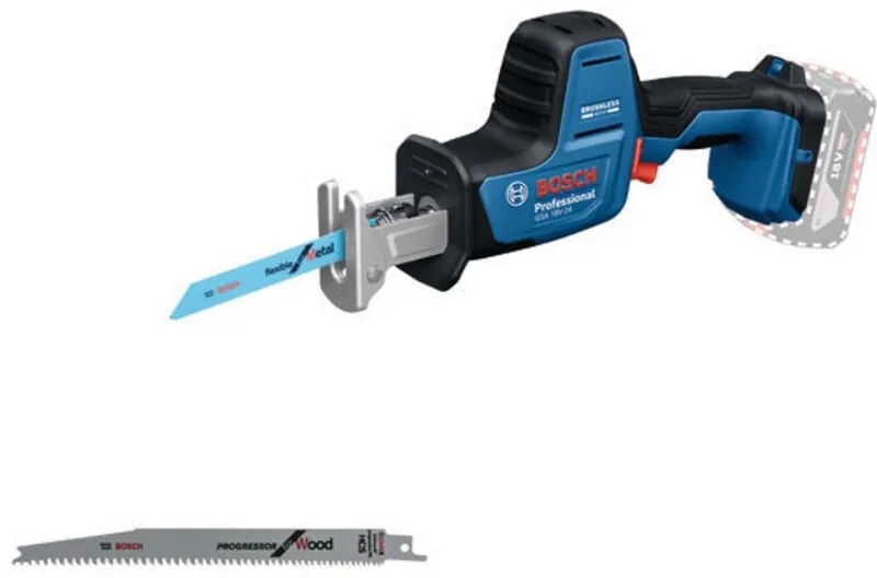 Sega alternativa a batteria Bosch GSA 18V-24 senza batteria e caricabatterie nella confezione