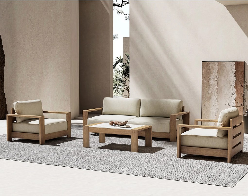 FEDRA - salotto con struttura in alluminio
