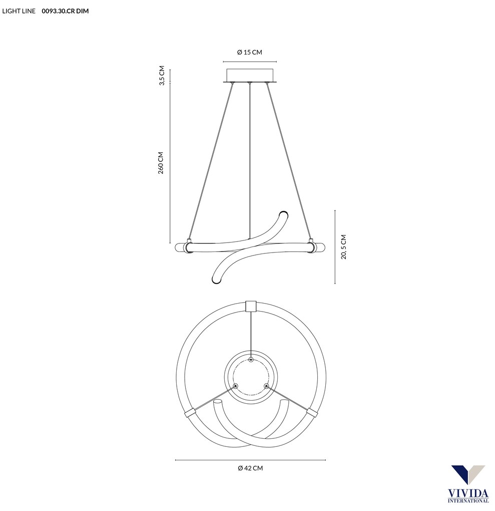 Light line sospensione 3000k dimmerabile