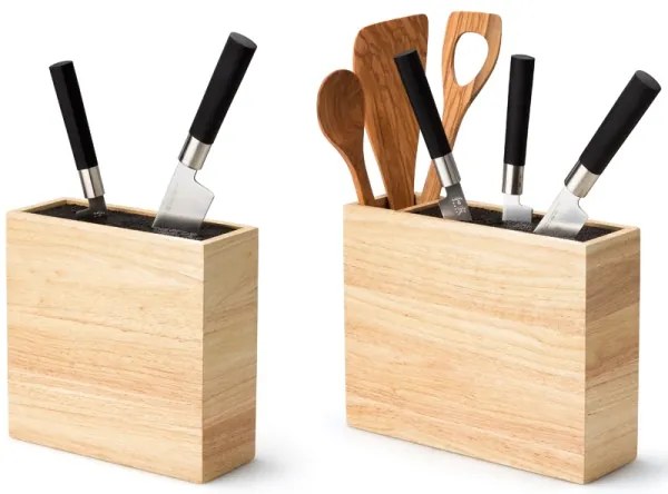 Continente C3315 - Portacoltelli con inserto flexi e scomparto 27,5x9x21,5 cm