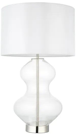 Endon 102676 - Lampada da tavolo dimmerabile KELDA 1xE27/10W/230V bianco/cromo opaco