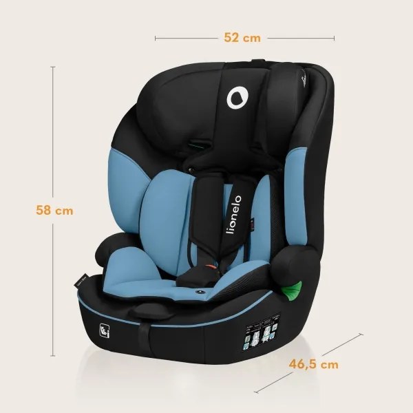 Lionelo - Seggiolino auto LEVI i-Size 76-150 cm Blu Cobalto