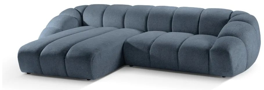 Divano angolare blu (con penisola a sinistra) Diana – Micadoni