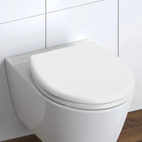 Schütte 82300-A - Sedile per WC BIANCO con chiusura SoftClose in Duroplast