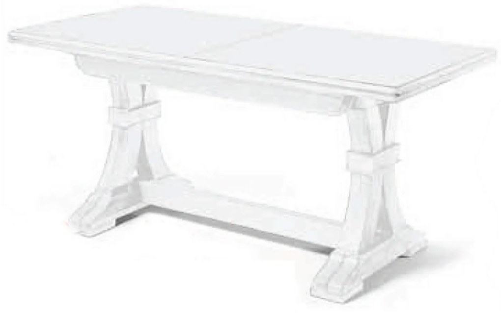 DUSTIN - tavolo da pranzo allungabile in legno massello cm 180/225/270/315/360 X 100