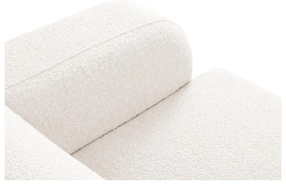 Divano angolare bianco in tessuto bouclé (angolo variabile / a L) Molino - Micadoni Home