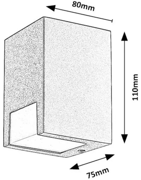 Rabalux 77054 - Applique da esterno CERNON 1xGU10/7W/230V IP44 nero