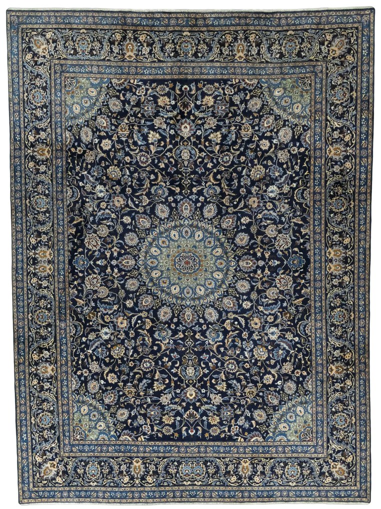 Kashmar Tappeto persiano 300 x 410 Blu (Iran) Annodato A Mano
