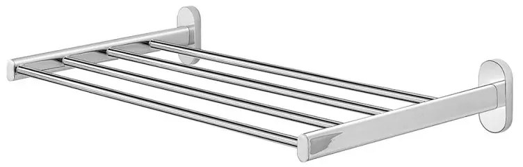 Mensola a muro portasciugamani con 4 bracci Gedy serie Febo in acciaio inox cromato