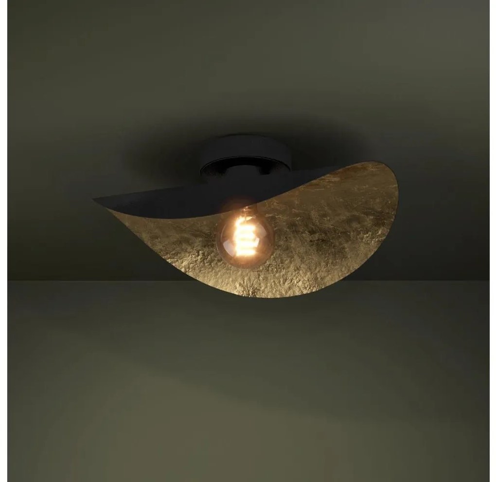 Eglo 390391 - Plafoniera SACEDA 1xE27/40W/230V nero/oro