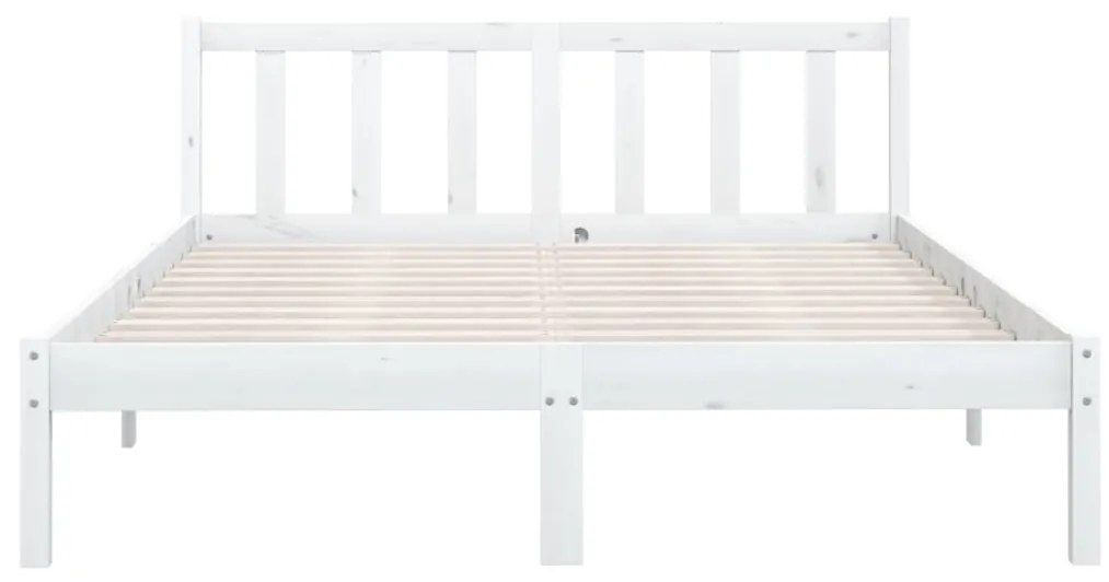 Giroletto bianco in legno massello di pino 160x200 cm