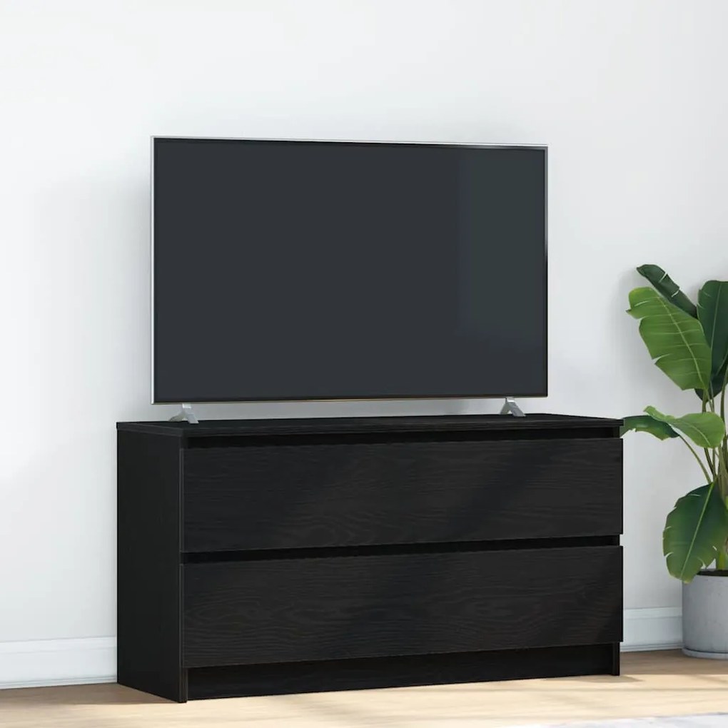 Mobile Porta Tv Nero 100x35x54 Cm İn Legno Multistrato /