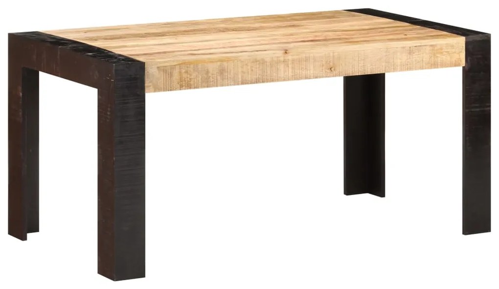 Tavolo Da Pranzo 160x80x76 Cm İn Legno Massello Di Mango /