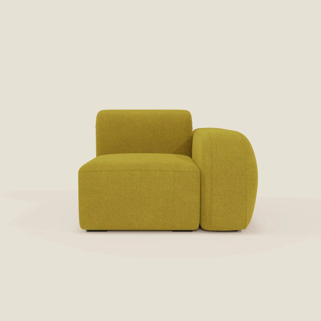 BonBon modulo terminale 105 cm sinistro o destro - tessuto smacchiabile T23 giallo sole