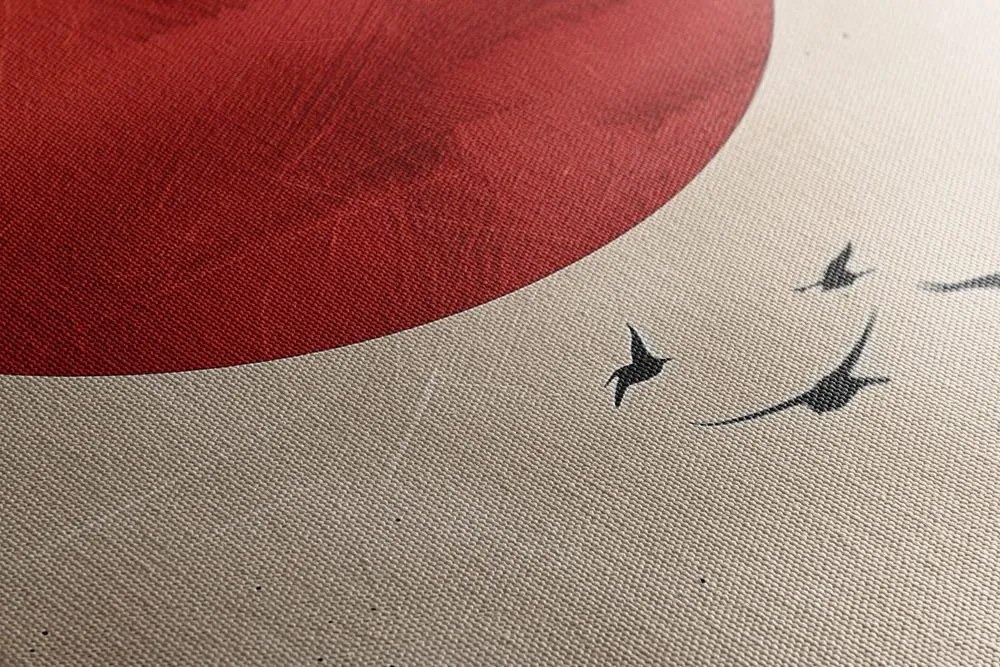 Quadro su tela – Japandi magia della luna rossa