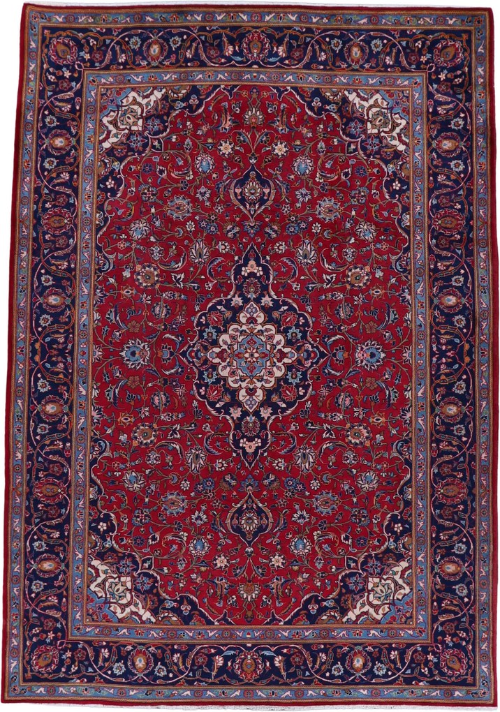 Kashan Tappeto 260 x 360 (Iran) Annodato A Mano