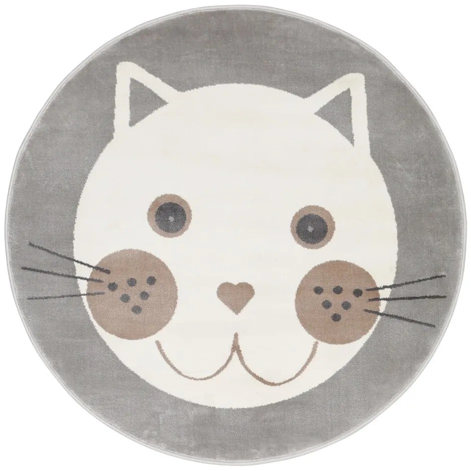 Tappeto grigio per bambini ø 100 cm Soft - FD