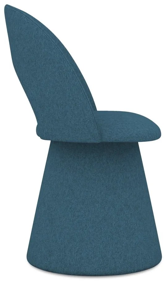 Sedia da pranzo blu in imbottito Kalo – Makamii