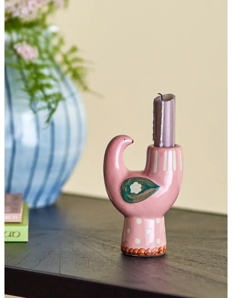 Portacandele in gres Trudy - Bloomingville