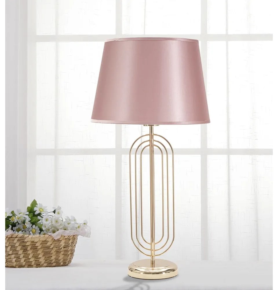 Lampada da tavolo rosa, altezza 64 cm Krista - Mauro Ferretti