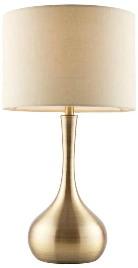 Endon 61191 - Lampada da tavolo dimmerabile PICCADILLY 1xE14/40W/230V ottone/beige