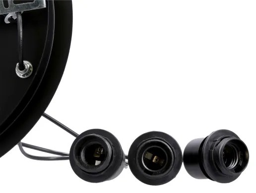 Lampadario a sospensione con filo SPIEGA 3xE27/60W/230V oro/nero