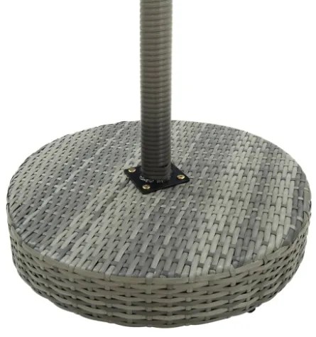 Set Bar da Giardino 3 pz in Polyrattan Grigio