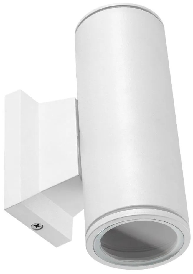 Aigostar - Applique da esterno 2xGU10/230V bianco IP65 arrotondato