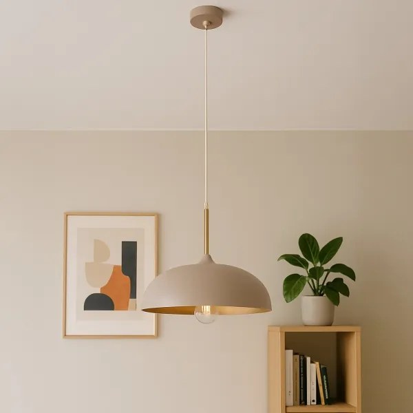 Brilagi - Lampadario a sospensione con filo ABRAHAM 1xE27/60W/230V diametro 35 cm beige