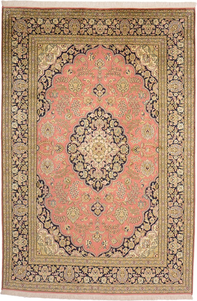 Cashmere Silk Tappeto 220 x 150 (Indian) Annodato A Mano