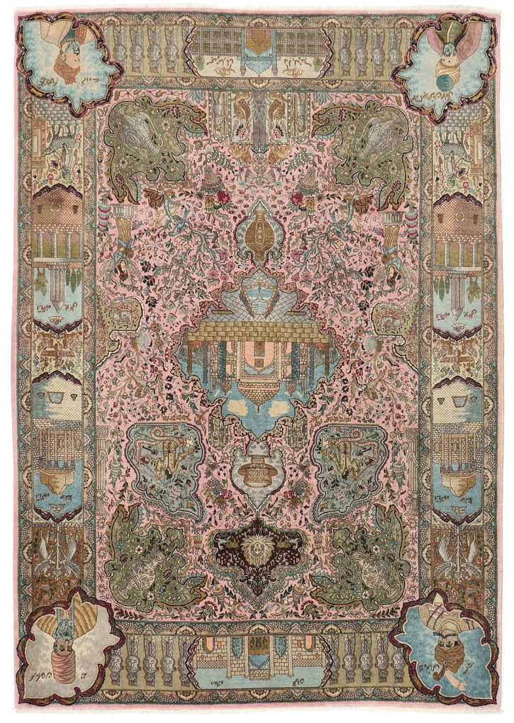Tabriz Tappeto 280x200 (Iran) Annodato A Mano