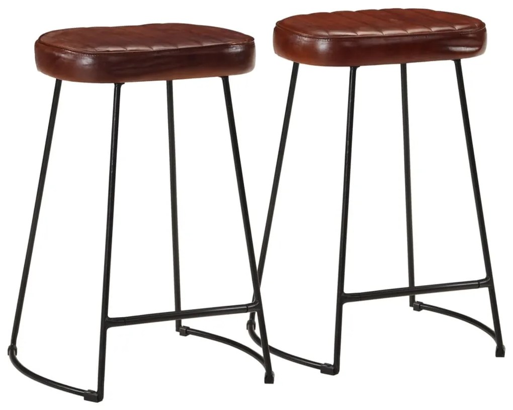 Sgabelli Da Bar 2 Pz Marrone Scuro 41x29x62 Cm /