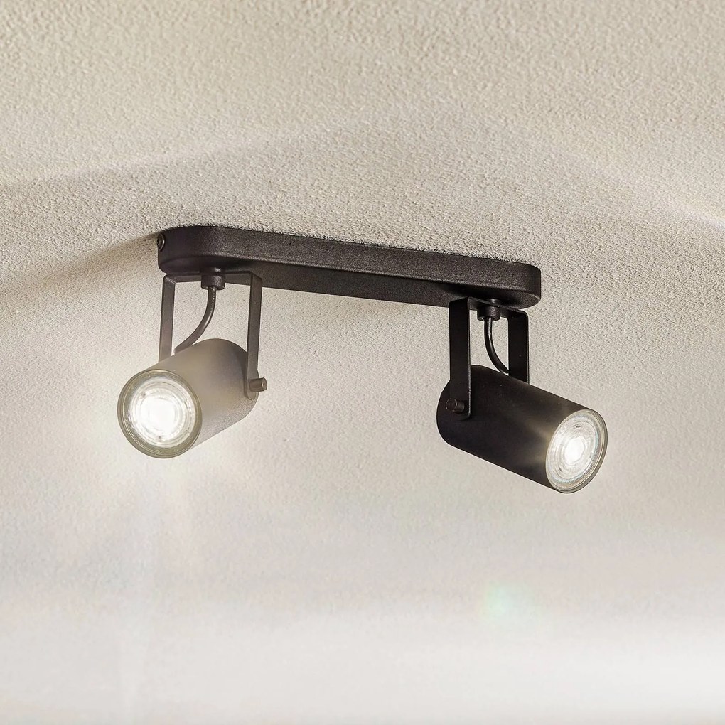 TK Lighting Spot da soffitto Redo, 2 luci, nero