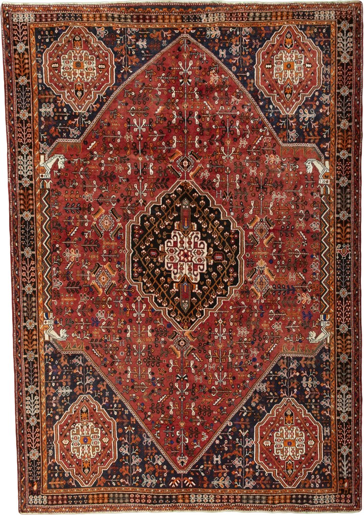 Shiraz Tappeto persiano 300x210 Rosso (Iran) Annodato A Mano