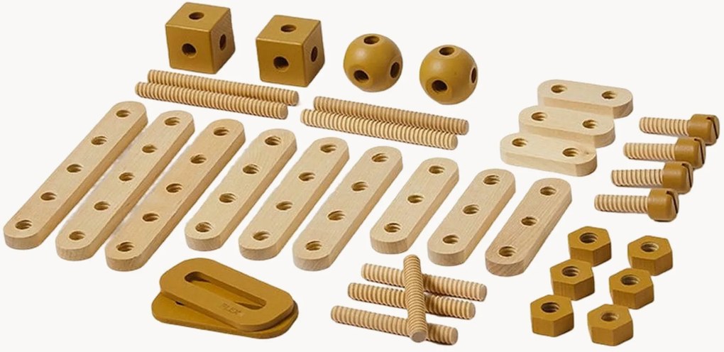 Set da gioco in legno Construction, set da 36