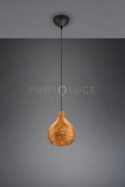 Sprout sospensione in sisal colore naturale d. 18cm 1 luce attacco ...