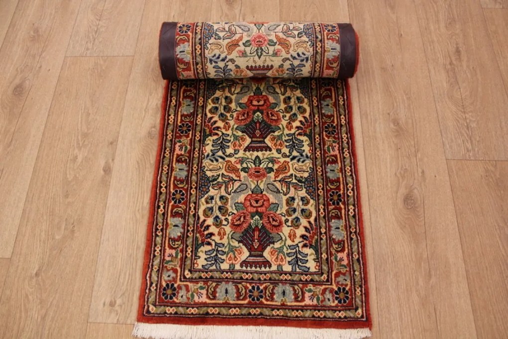 Varamin Tappeto 220x50 (Iran) Annodato A Mano