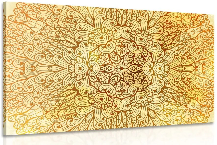 Quadro su tela – Mandala etnica dorata
