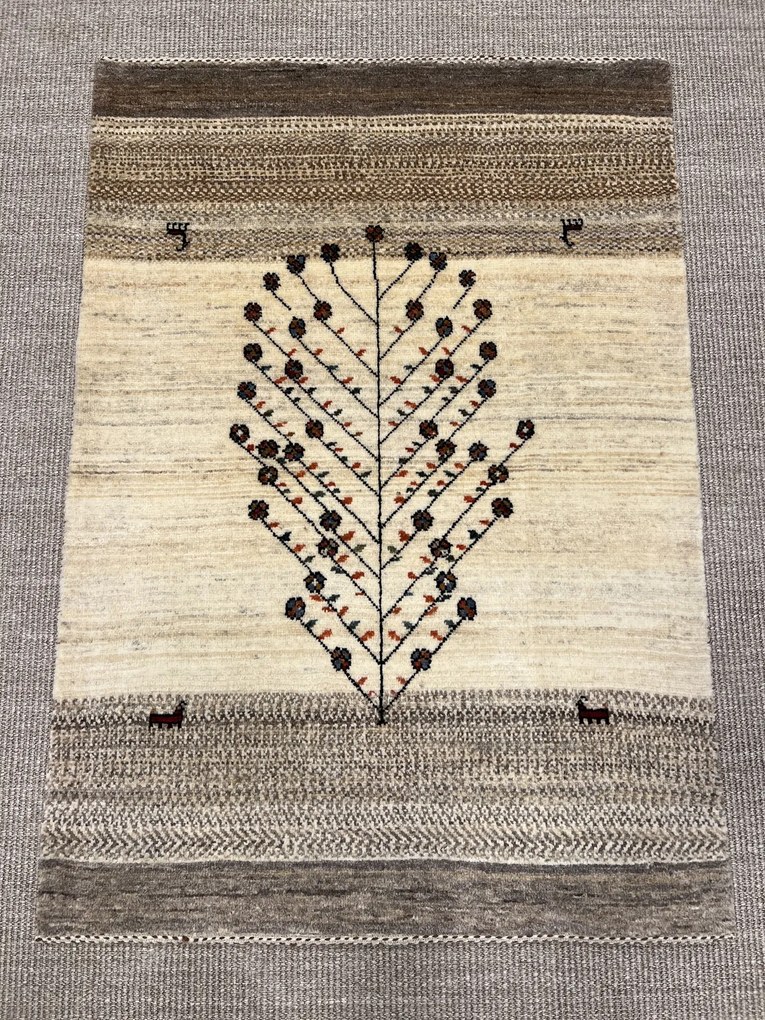 Loribaft Tappeto 90 x 120 Beige (Iran) Annodato A Mano