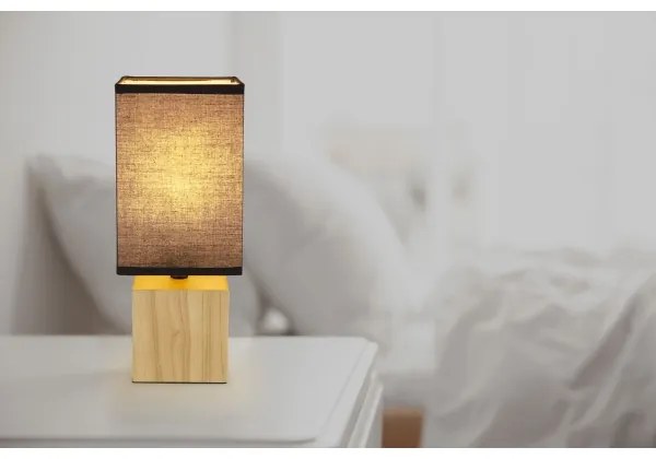 Globo 21628B - Lampada da tavolo VALENTINO 1xE27/7W/230V nero/marrone