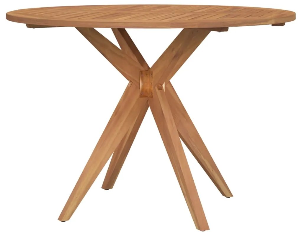 Set da pranzo per giardino 5 pz in legno massello di acacia