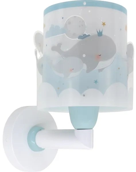 Dalber 61179T - Applique per bambini WHALE DREAMS 1xE27/15W/230V blu