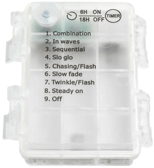 Aigostar - Catena LED natalizia da esterno 200xLED/8 funzioni 6x1,5m IP44 bianco freddo