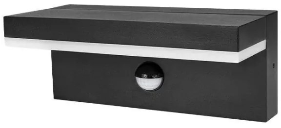 Lampada LED da parete per esterni con sensore LED/9W/230V 4000K IP44 nera