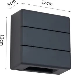 Brilagi -LED Applique da esterno DOUBLERAY LINE LED/6W/230V antracite IP54