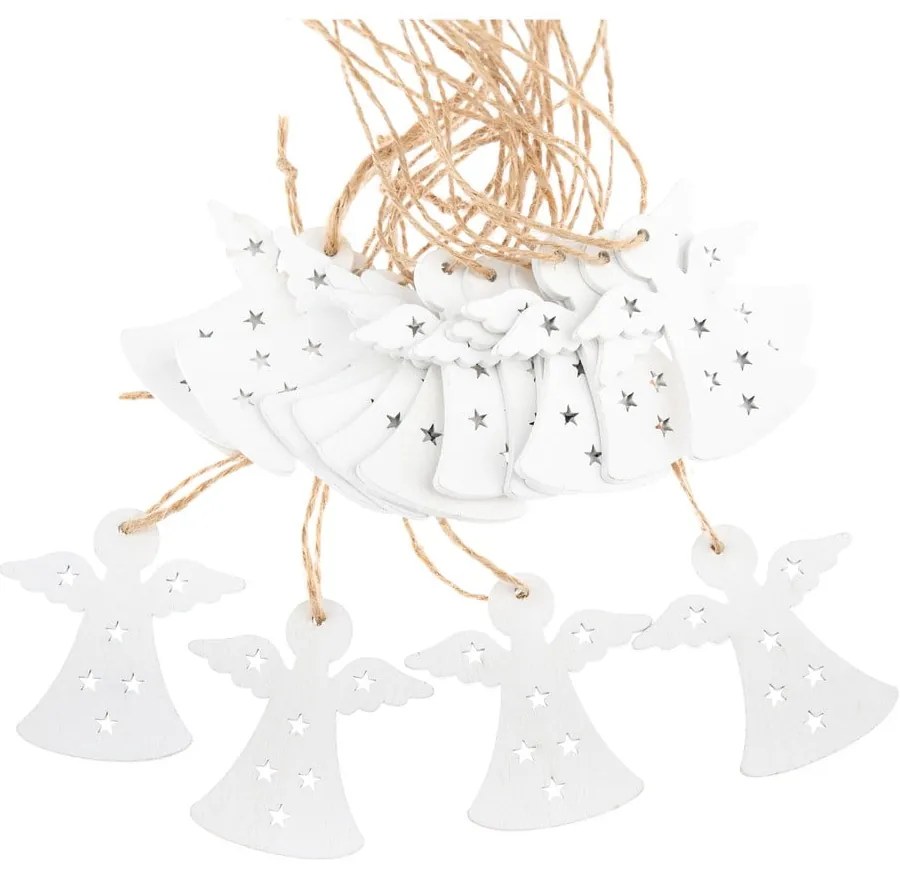 Decorazioni per albero di natale in set in legno 18 pz 5 cm Angels – Dakls