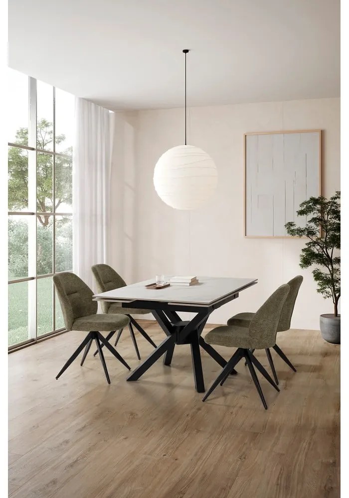 Tavolo da pranzo allungabile con piano aggiuntivo in pietra 90x150 cm Arlene - Marckeric