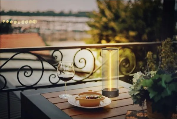 Osram - Lampada da tavolo per esterni ENDURA STYLE LED con dimmer a sfioramento, 1,5W/5V, 2500 mAh, IP54, antracite