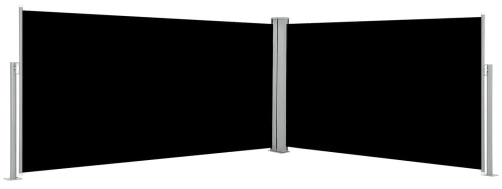 Tenda da Sole Laterale Retrattile Nera 160x600 cm