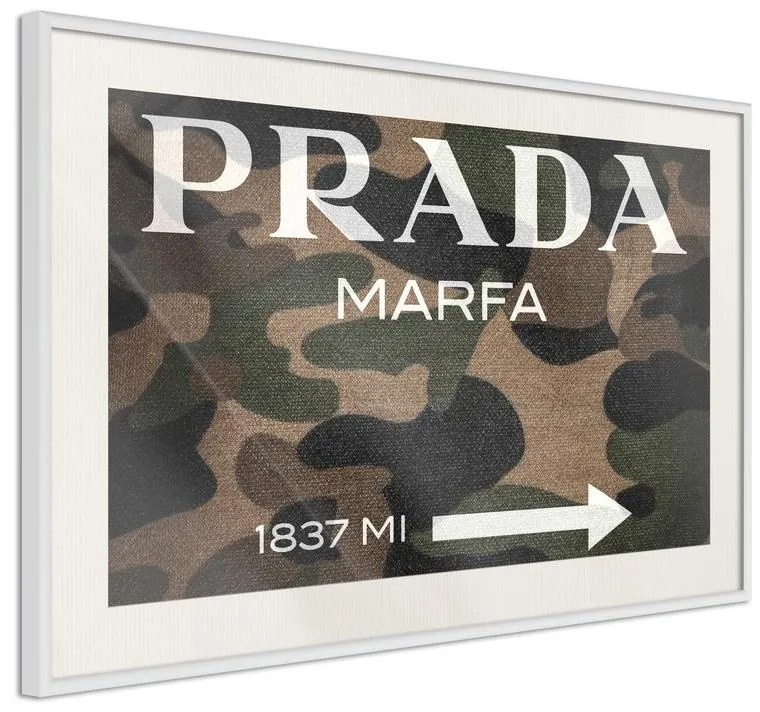 Poster  Prada (Camo)  Cornice Quadri Cornice d'oro, Larghezza x Altezza Home decor 45x30